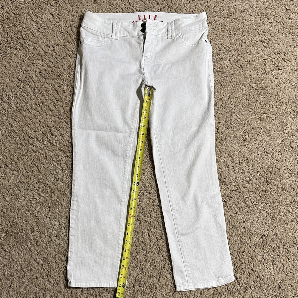 Elle Classic White Capri Denim jeans size 6